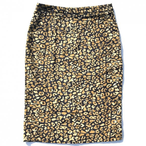 NEW Cheetah Print Knit Pencil Skirt Size 6 :078 - Picture 6 of 8